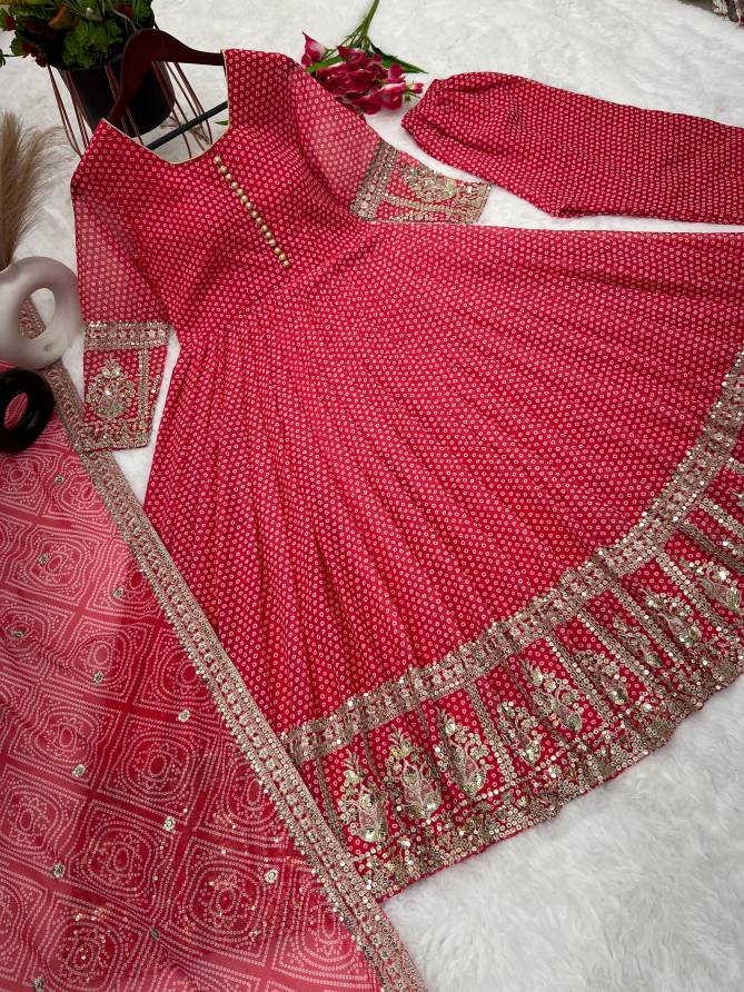 Sr 1617 Faux Georgette Printed Wedding Wear Readymade Suits Wholesale Market In Surat